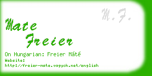 mate freier business card